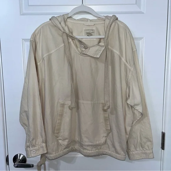 American Eagle Outfitters Womens Denim Long Sleeve Hoodie Large New - Picture 6 of 9